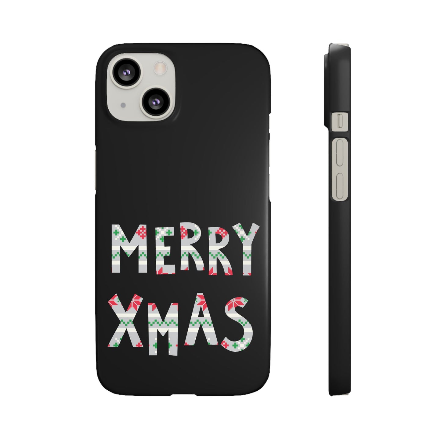 Leeds United "Merry Xmas" Red &  Green Emblem Snap Case: Christmas  Edition