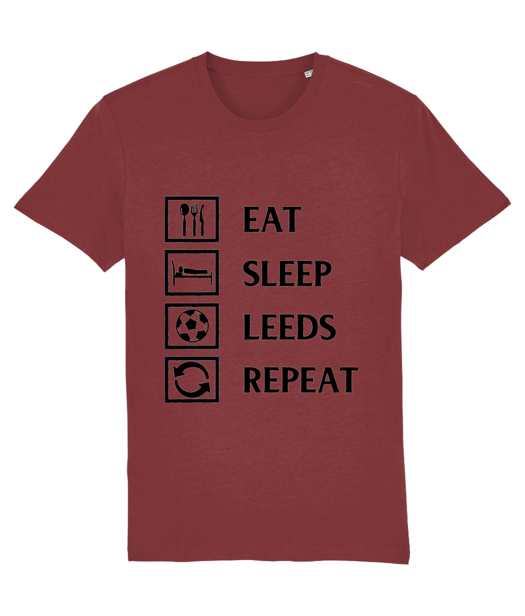 Eat, Sleep, Leeds, Repeat T-shirt Women