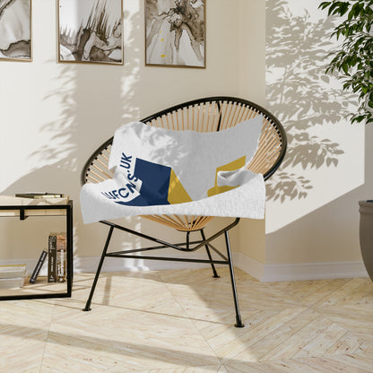 LUFC “LUFCNEWS.CO.UK” Velveteen  Sports Blanket: Official Fan Media  Design