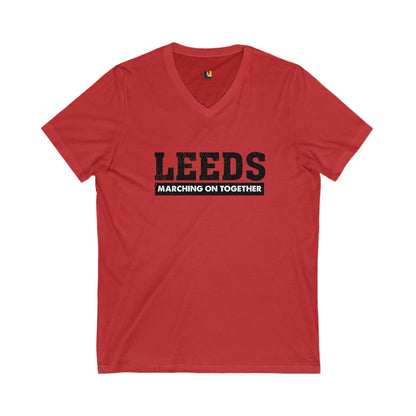 Leeds “Marching On Together”  V-Neck Tee: Unisex Fan Edition