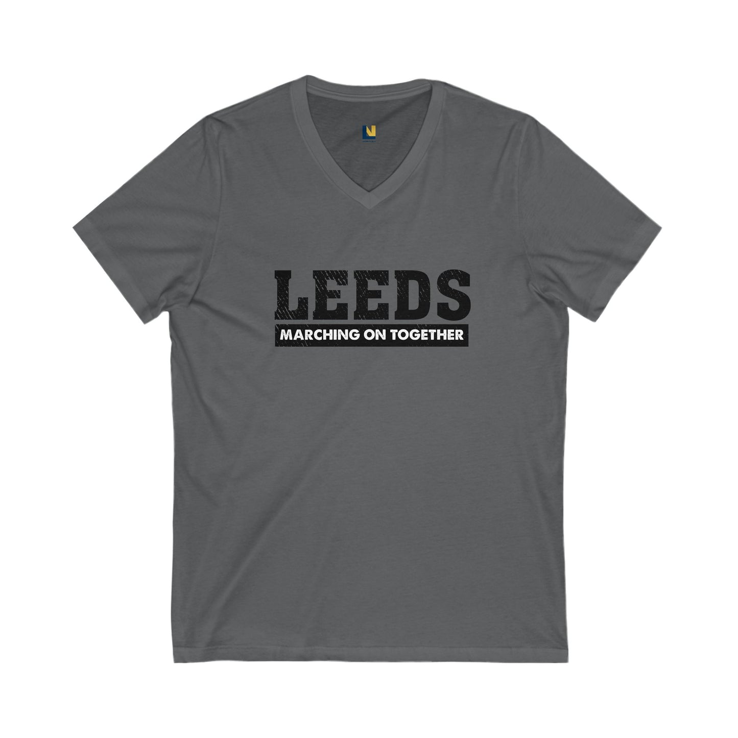 Leeds “Marching On Together”  V-Neck Tee: Unisex Fan Edition