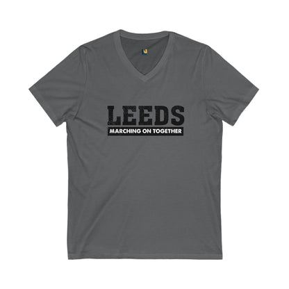 Leeds “Marching On Together”  V-Neck Tee: Unisex Fan Edition