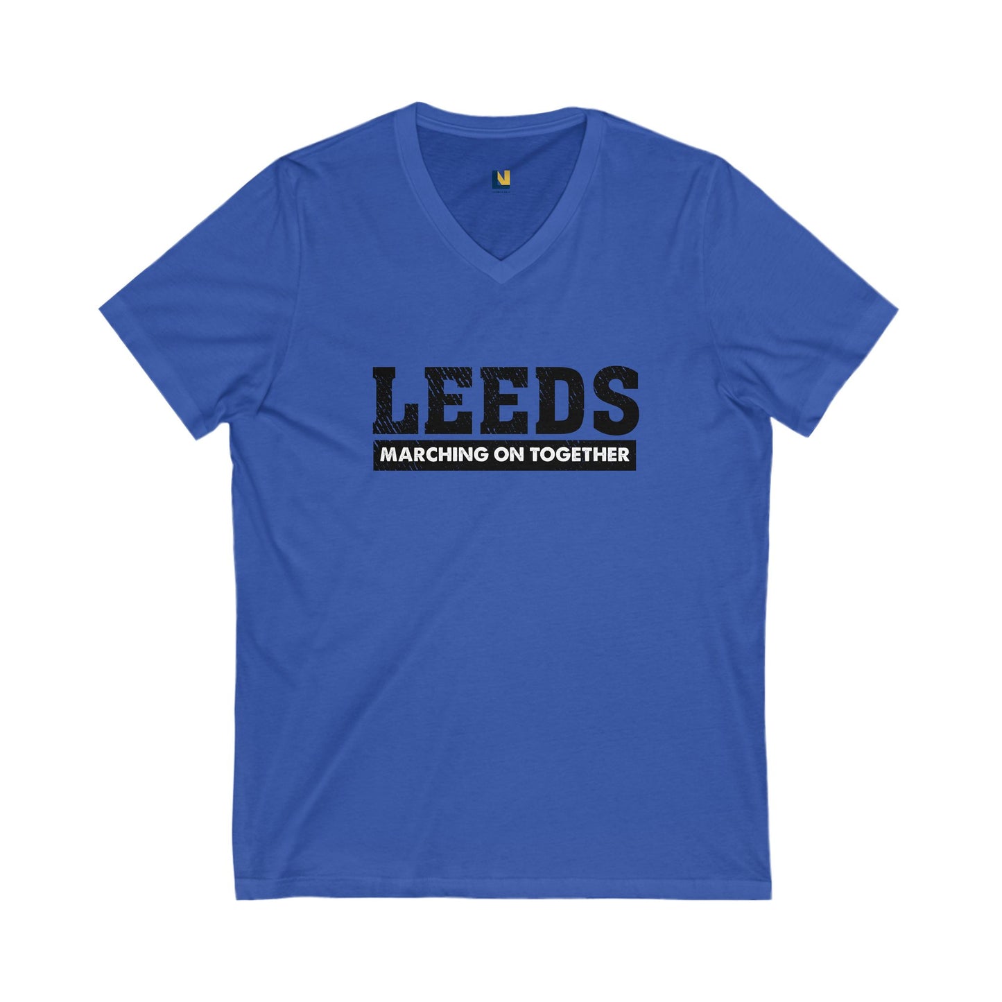 Leeds “Marching On Together”  V-Neck Tee: Unisex Fan Edition