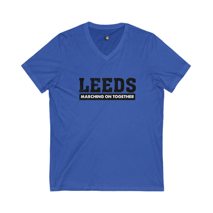 Leeds “Marching On Together”  V-Neck Tee: Unisex Fan Edition