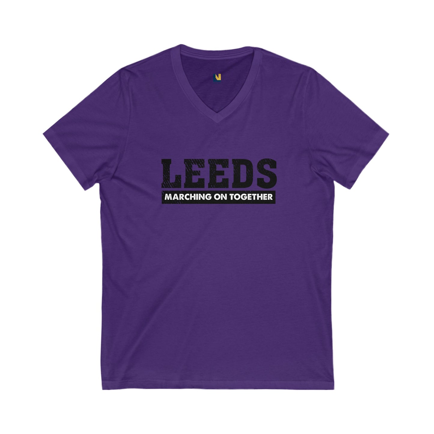 Leeds “Marching On Together”  V-Neck Tee: Unisex Fan Edition