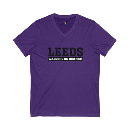 Leeds “Marching On Together”  V-Neck Tee: Unisex Fan Edition
