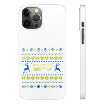 LUFC "All Leeds Aren't We" Blue &  Yellow Emblem Snap Case:  Christmas Edition