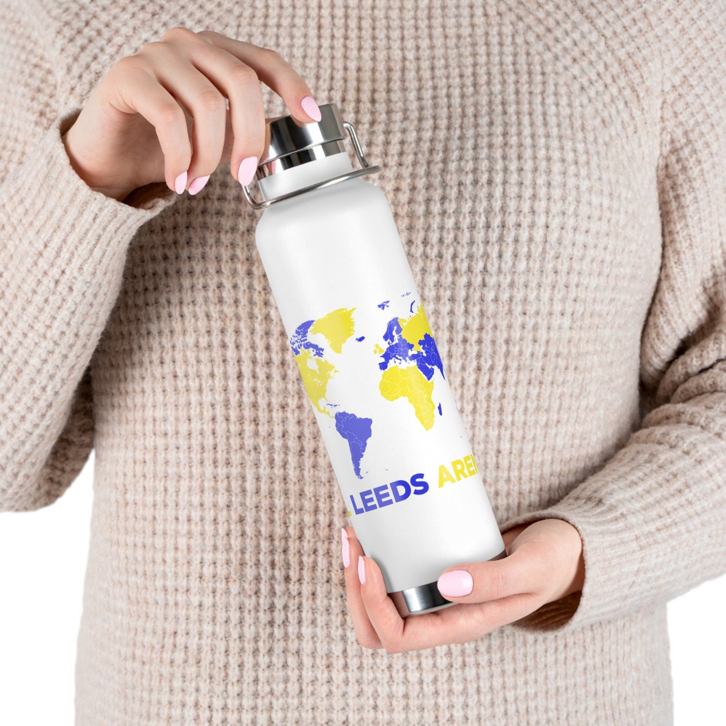 LUFC “All Leeds Aren’t We” Copper  Insulated Water Bottle: Eco-Friendly  Travel for True Fans