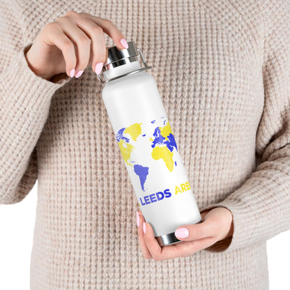 LUFC “All Leeds Aren’t We” Copper  Insulated Water Bottle: Eco-Friendly  Travel for True Fans