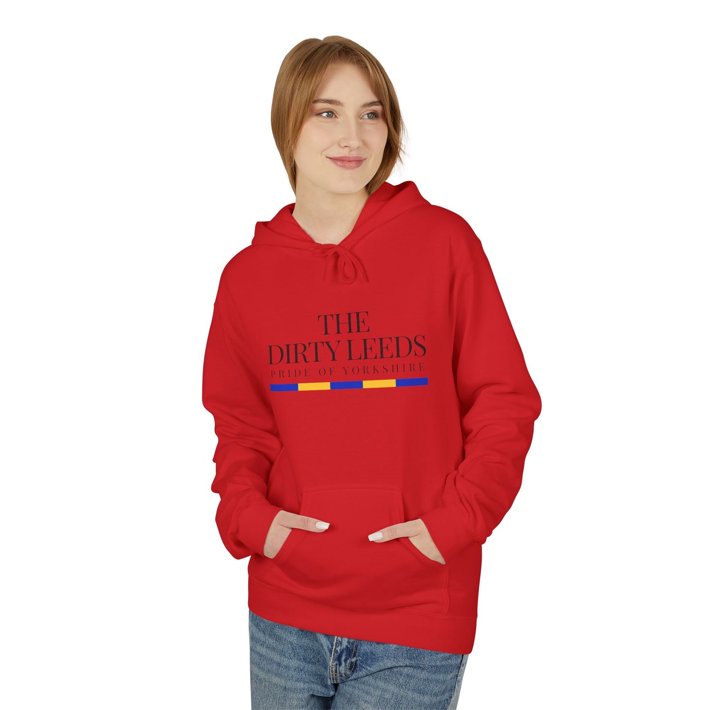 LUFC “The Dirty Leeds: Pride of  Yorkshire” Softstyle Fleece Hoodie - Lufcnews.co.uk