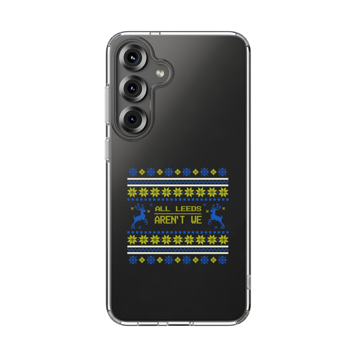 LUFC "All Leeds Aren't We" Clear  Impact-Resistant Case: Christmas  Edition