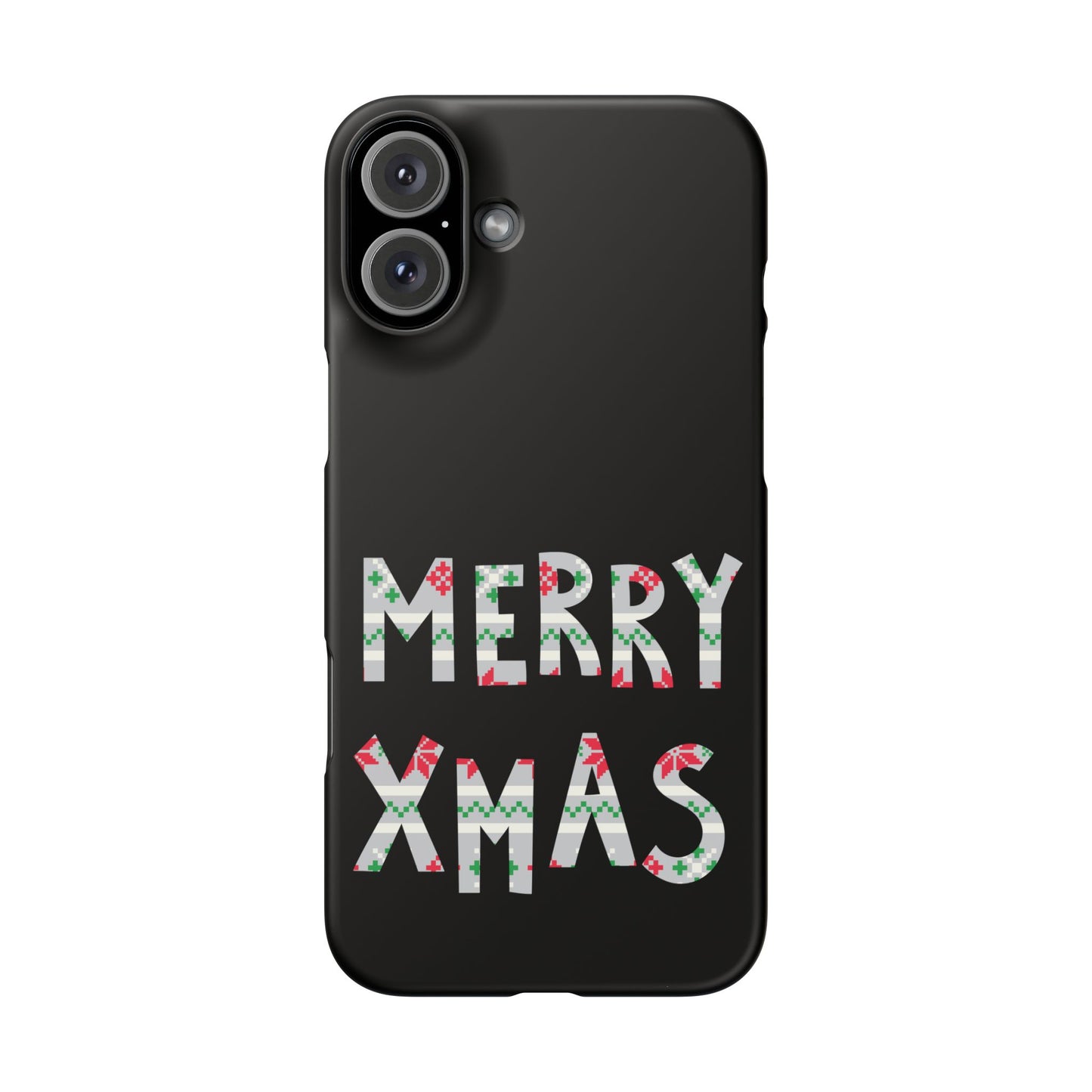 Leeds United "Merry Xmas" Red &  Green Emblem Snap Case: Christmas  Edition