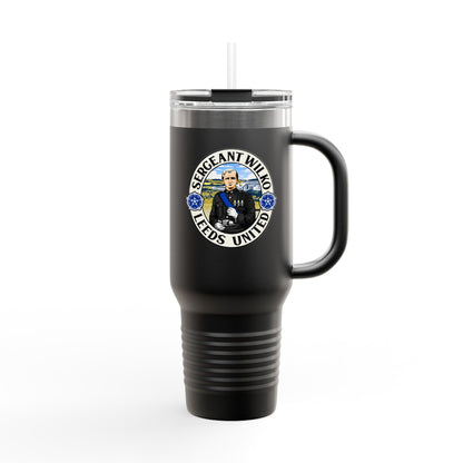 LUFC “Sergeant Wilko” 40oz  Insulated Travel Mug: Leeds United  Tribute Design