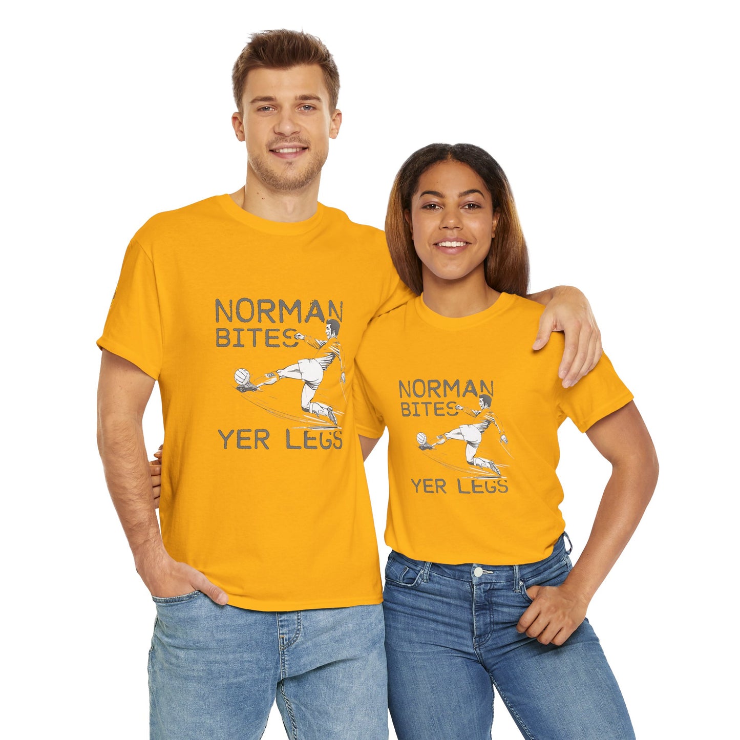 LUFC “Norman Bites Yer Legs” Tee:  Unisex Heavy Cotton Edition