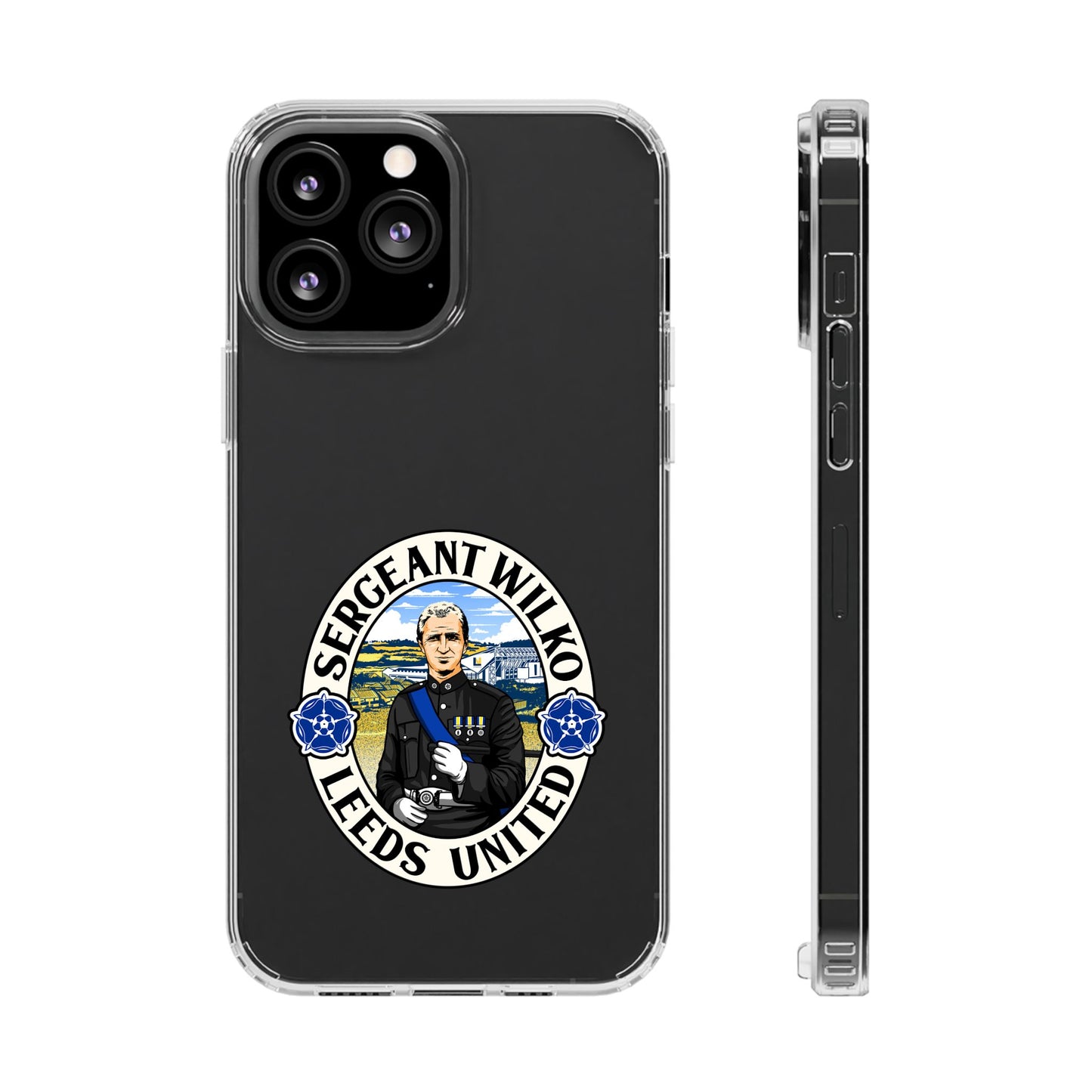 Leeds United “SERGEANT WILKO”  Clear Impact-Resistant Case