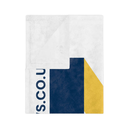 LUFC “LUFCNEWS.CO.UK” Velveteen  Sports Blanket: Official Fan Media  Design