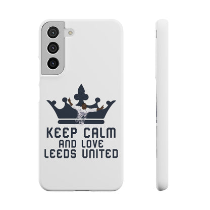 Funda para teléfono Snap - Mantenga la calma y ame al Leeds United