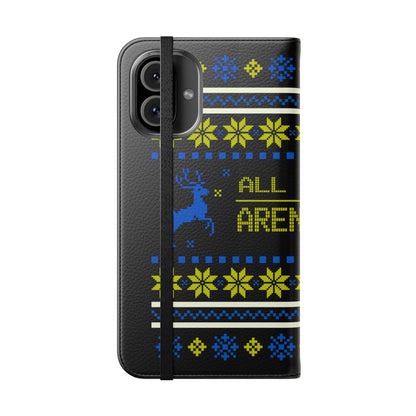 LUFC "All Leeds Aren't We" Flip Case  Phone Wallet: Christmas Edition