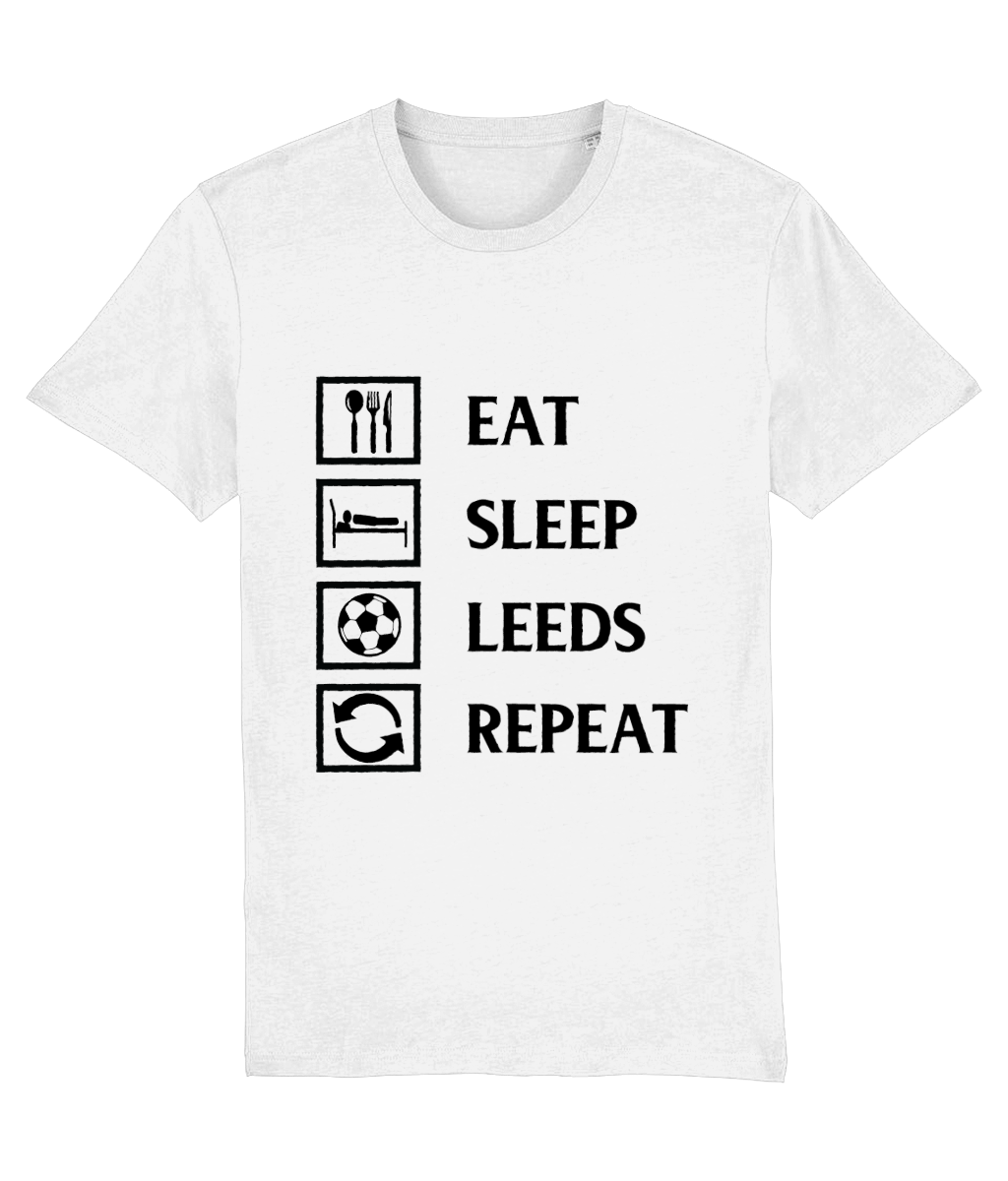 Eat, Sleep, Leeds, Repeat T-shirt Men