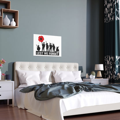 LUFC “Lest We Forget” Silk Poster:  Tribute Leeds United Wall Art