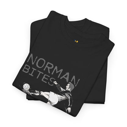 LUFC “Norman Bites Yer Legs” Tee:  Unisex Heavy Cotton Edition