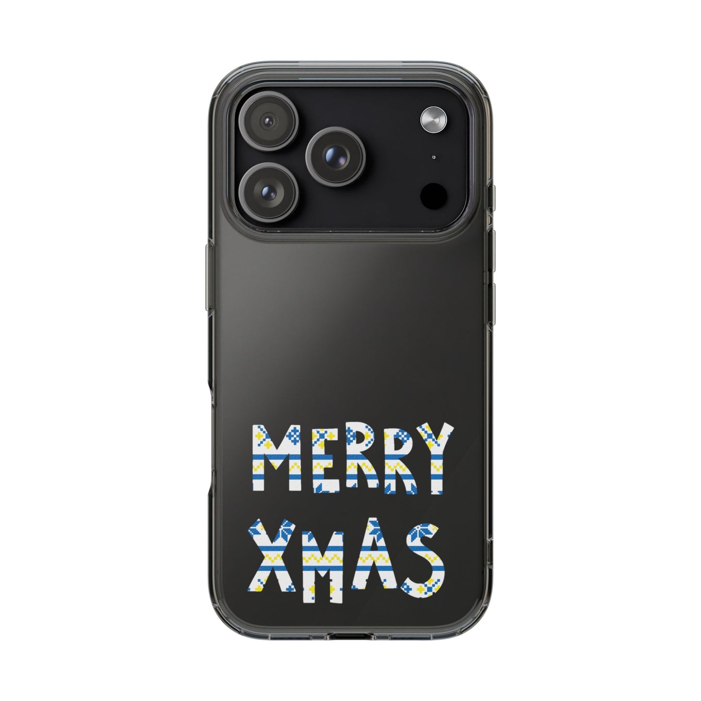 Leeds United "MERRY XMAS" Clear  Impact-Resistant Case: Christmas  Edition