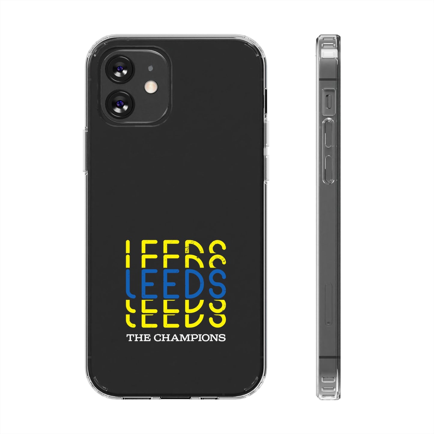 LUFC “LEEDS The Champions” Clear  Impact-Resistant Case