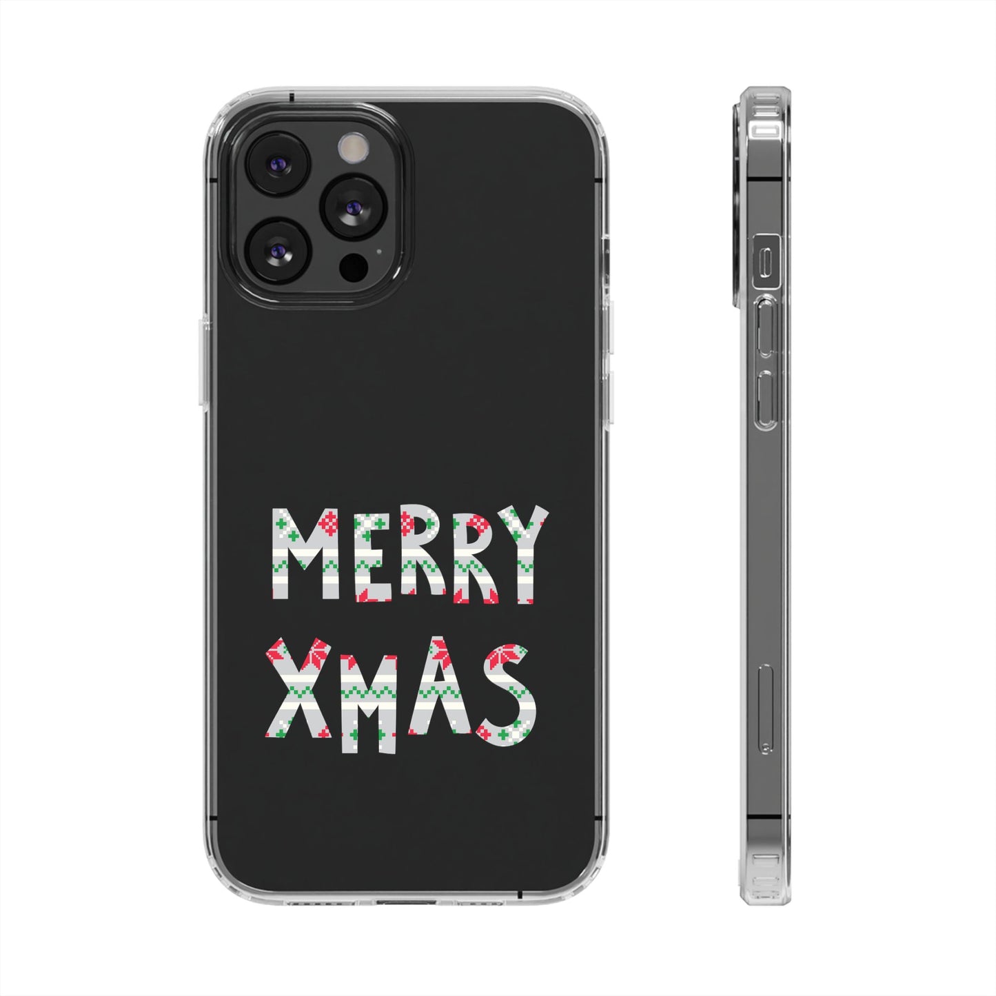 Leeds United "MERRY XMAS" Clear  Impact-Resistant Case: Christmas  Edition
