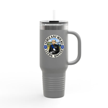 LUFC “Sergeant Wilko” 40oz  Insulated Travel Mug: Leeds United  Tribute Design