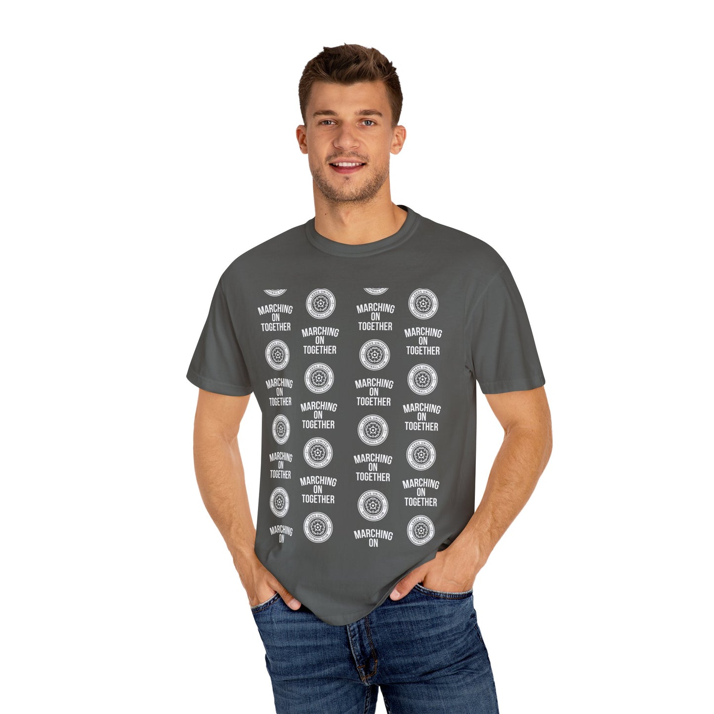 LUFC News Graphic Tee Garment-Dyed Unisex T-Shirt