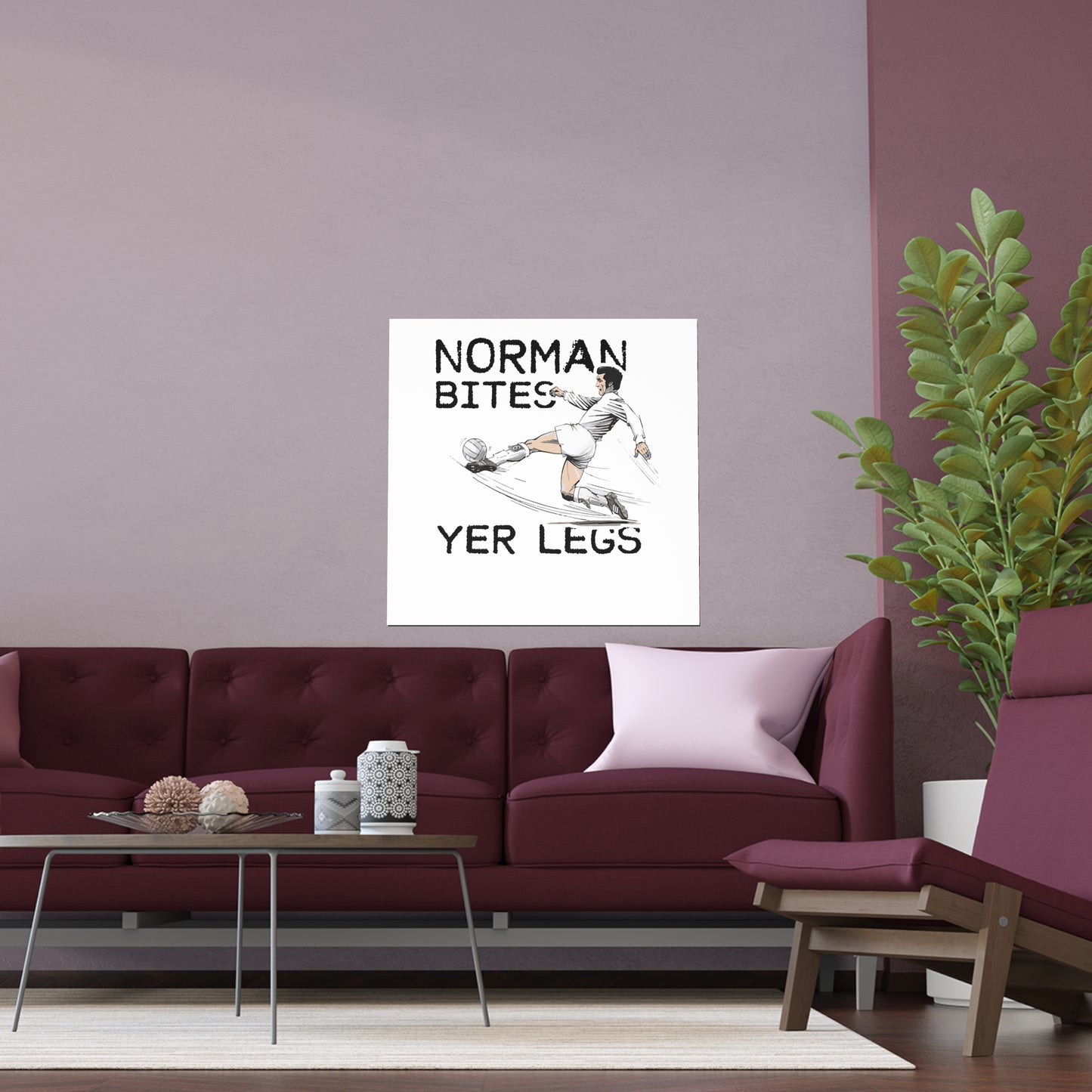 LUFC “Norman Bites Yer Legs” Silk  Poster