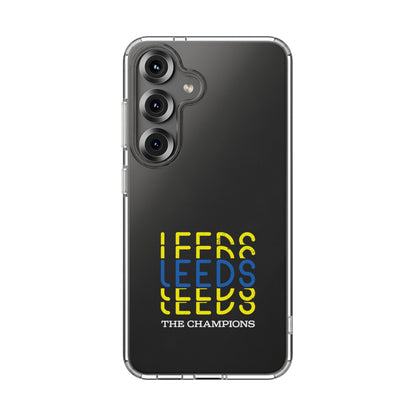 LUFC “LEEDS The Champions” Clear  Impact-Resistant Case