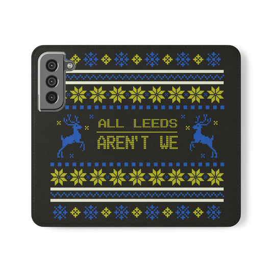 LUFC "All Leeds Aren't We" Flip Case  Phone Wallet: Christmas Edition