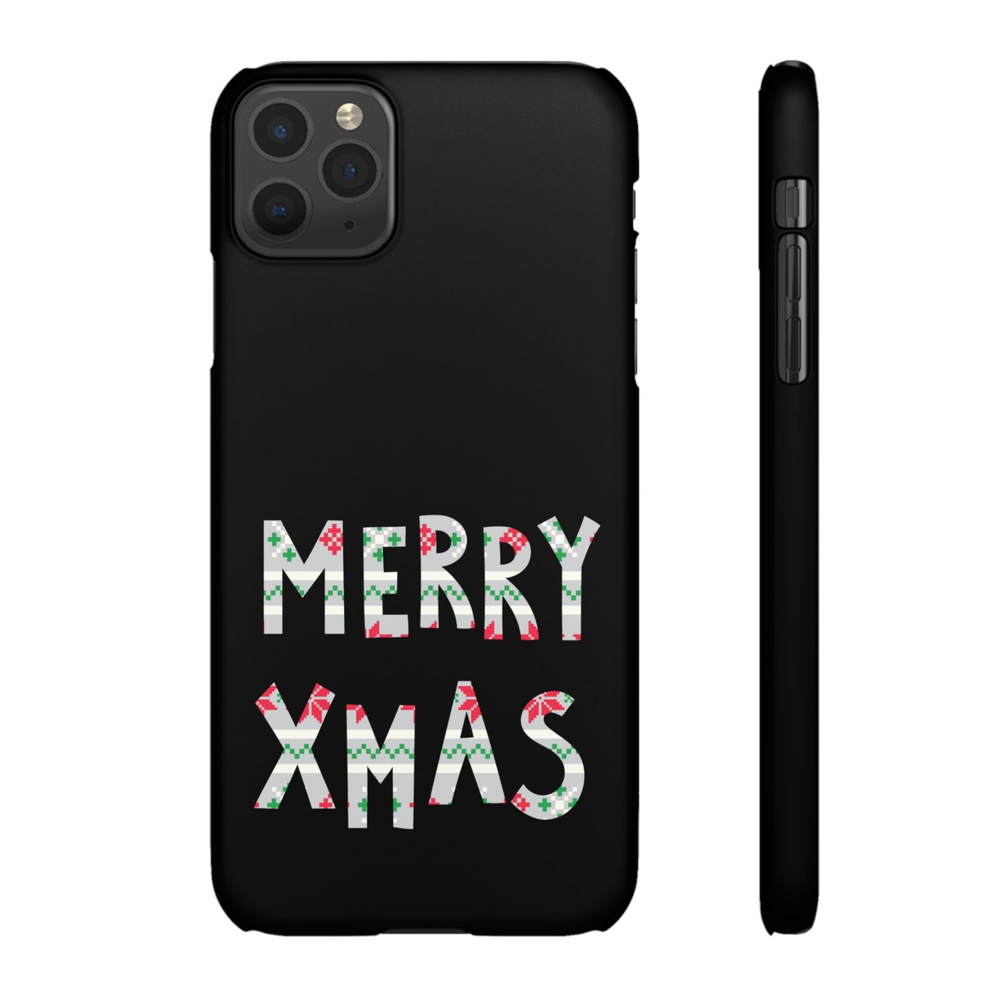 Leeds United "Merry Xmas" Red &  Green Emblem Snap Case: Christmas  Edition