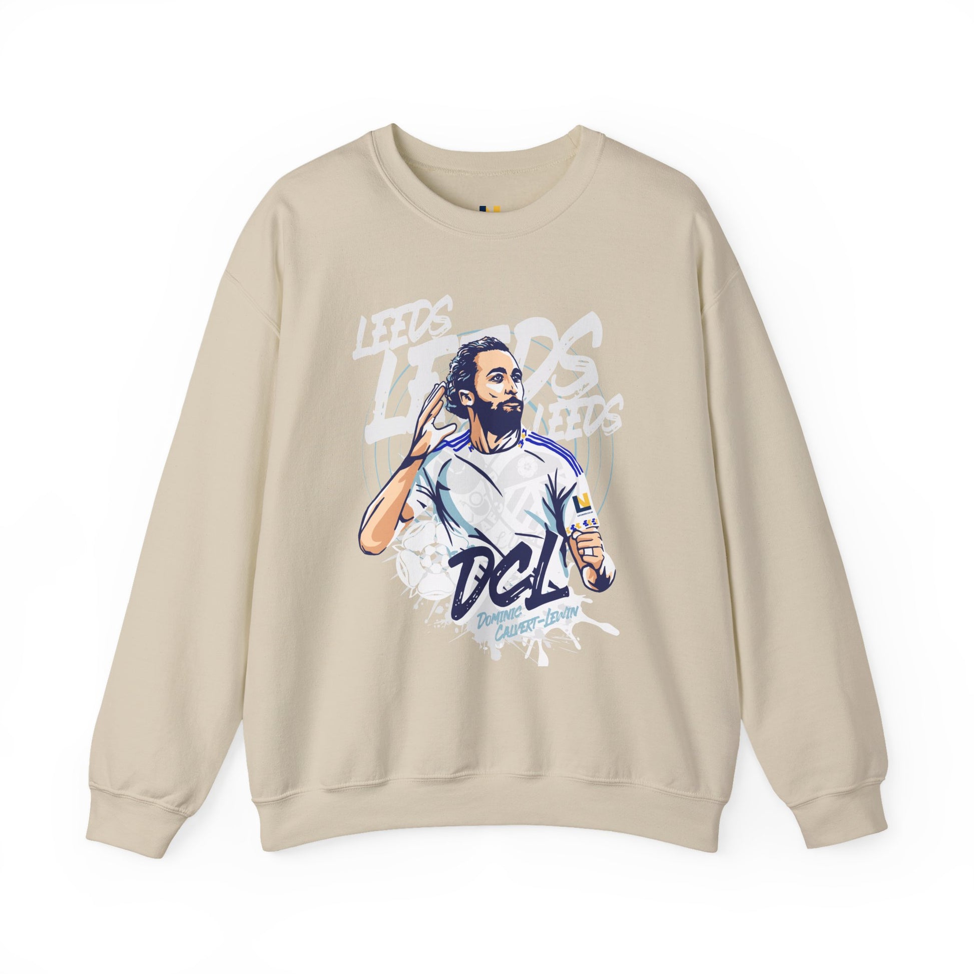 LUFC Heavy Blend™ Unisex Pullover  “LEEDS: Dominic Calvert-Lewin”  Everyday Crewneck - Lufcnews.co.uk