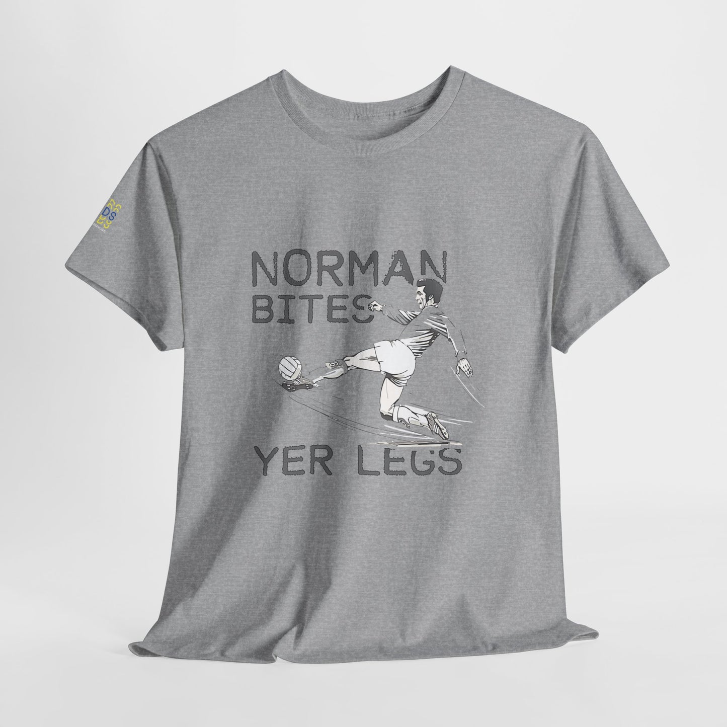LUFC “Norman Bites Yer Legs” Tee:  Unisex Heavy Cotton Edition