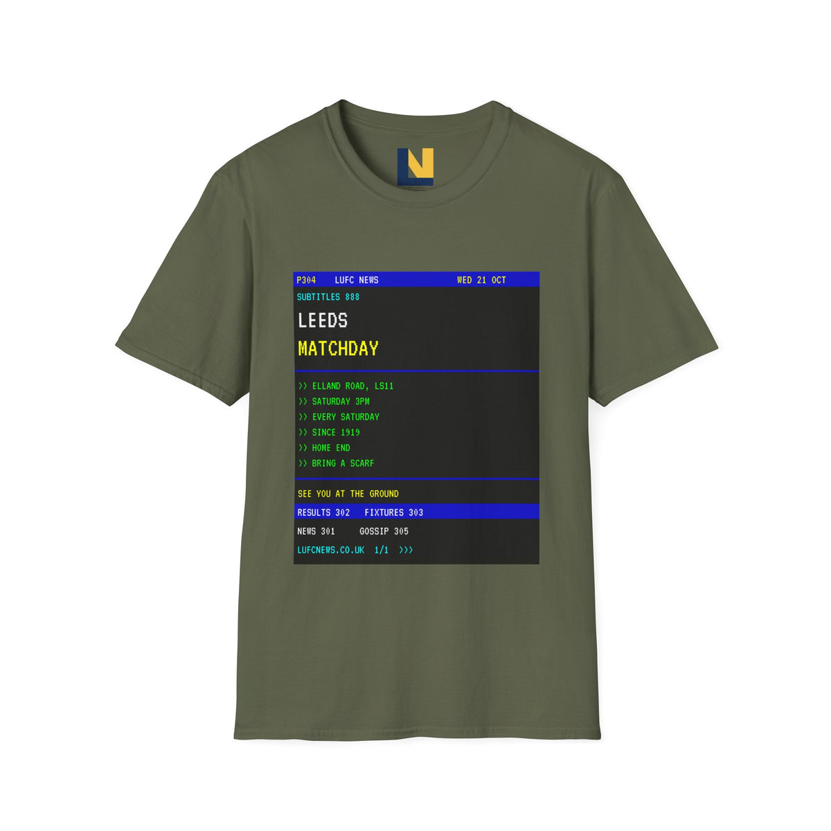 Leeds Matchday Teletext T-Shirt