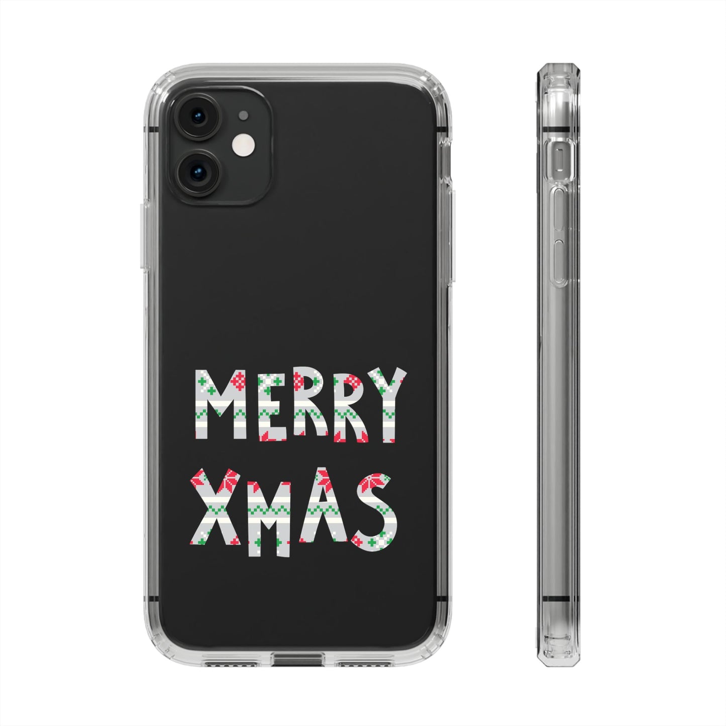 Leeds United "MERRY XMAS" Clear  Impact-Resistant Case: Christmas  Edition