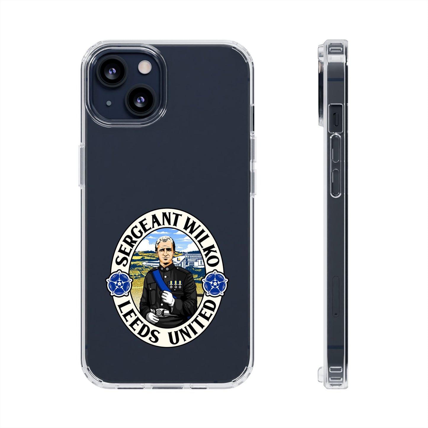 Leeds United “SERGEANT WILKO”  Clear Impact-Resistant Case
