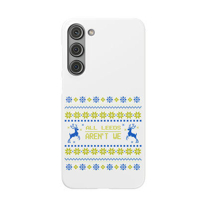 LUFC "All Leeds Aren't We" Blue &  Yellow Emblem Snap Case:  Christmas Edition