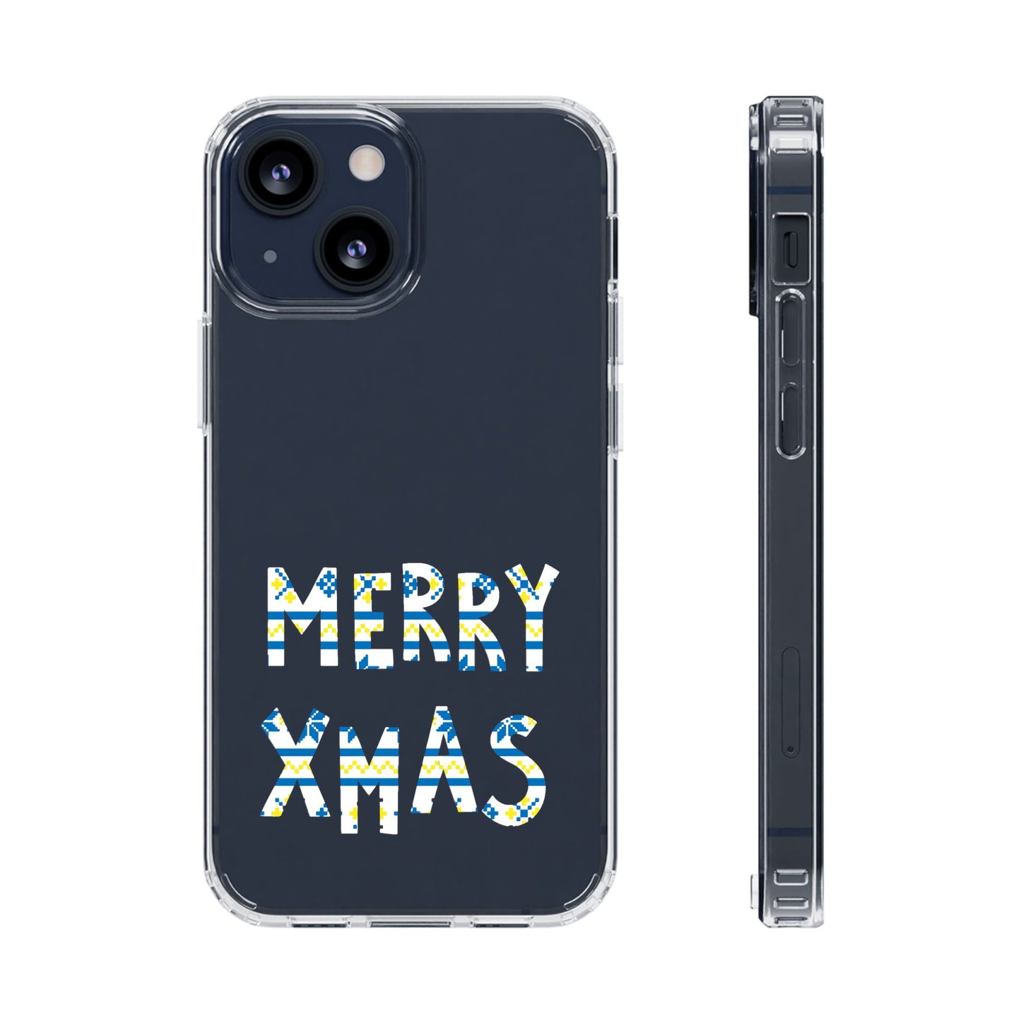 Leeds United "MERRY XMAS" Clear  Impact-Resistant Case: Christmas  Edition