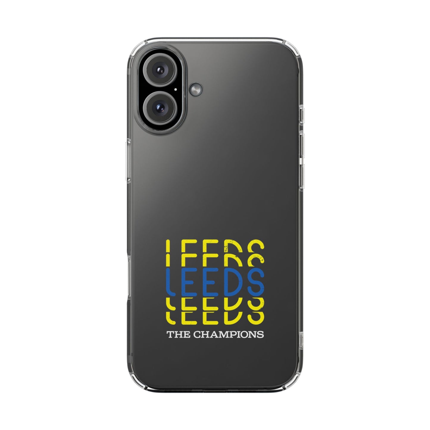 LUFC “LEEDS The Champions” Clear  Impact-Resistant Case