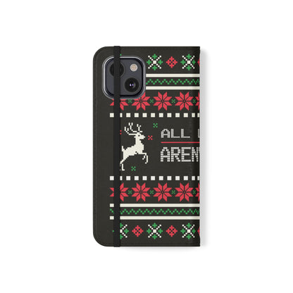 LUFC "All Leeds Aren't We" Flip Case  Phone Wallet: Christmas Edition