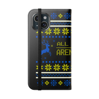 LUFC "All Leeds Aren't We" Flip Case  Phone Wallet: Christmas Edition