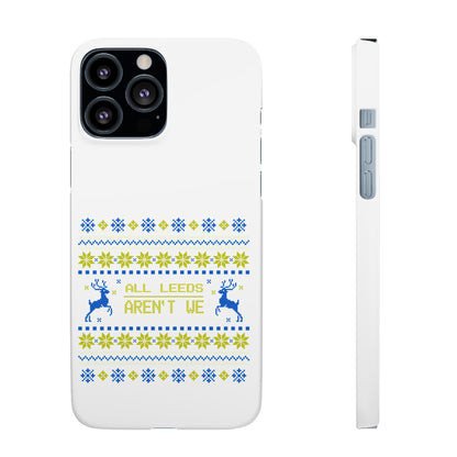 LUFC "All Leeds Aren't We" Blue &  Yellow Emblem Snap Case:  Christmas Edition