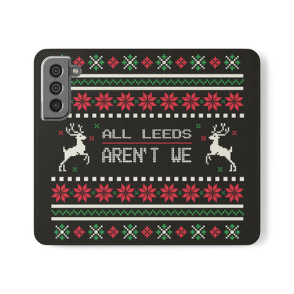 LUFC "All Leeds Aren't We" Flip Case  Phone Wallet: Christmas Edition