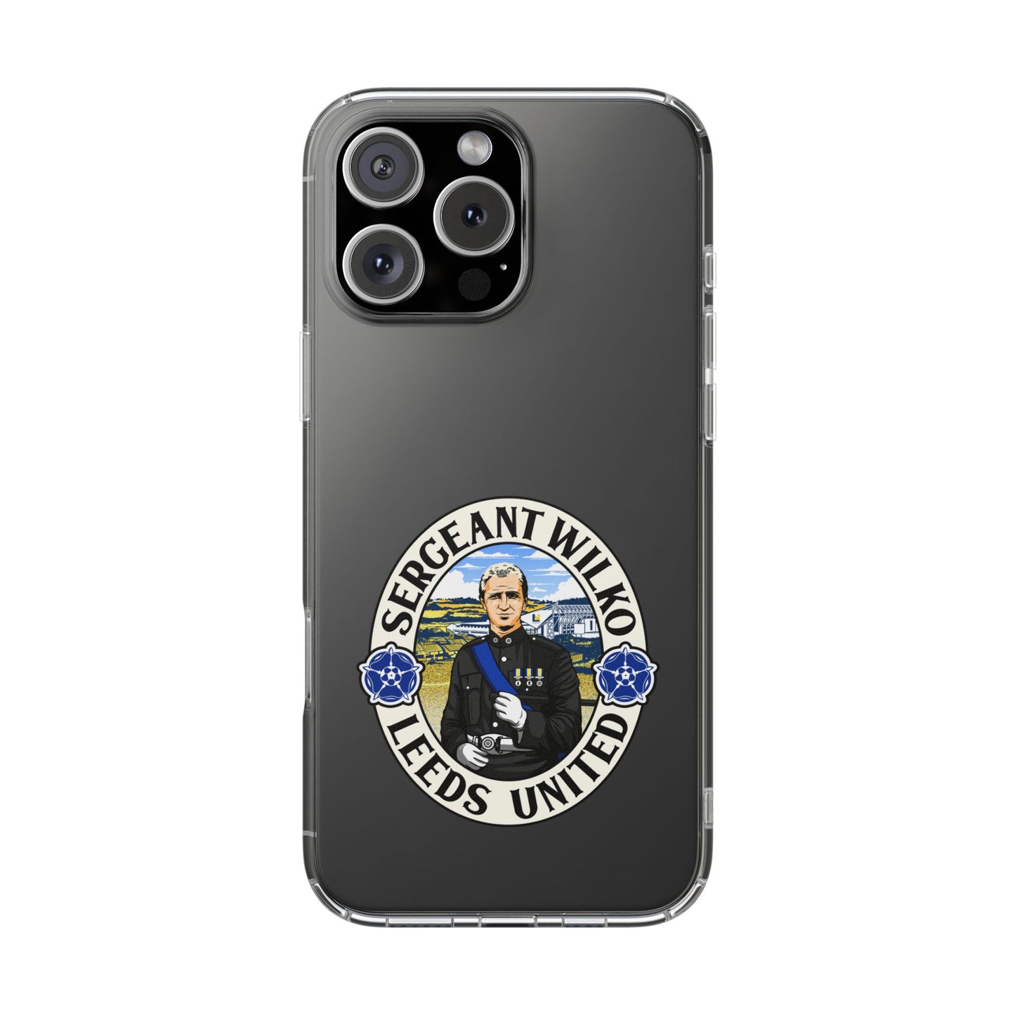 Leeds United “SERGEANT WILKO”  Clear Impact-Resistant Case