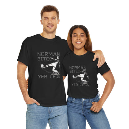 LUFC “Norman Bites Yer Legs” Tee:  Unisex Heavy Cotton Edition