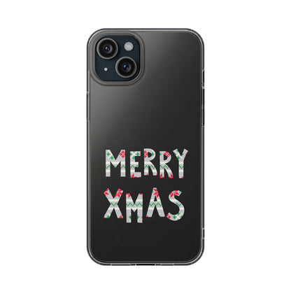 Leeds United "MERRY XMAS" Clear  Impact-Resistant Case: Christmas  Edition - Lufcnews.co.uk