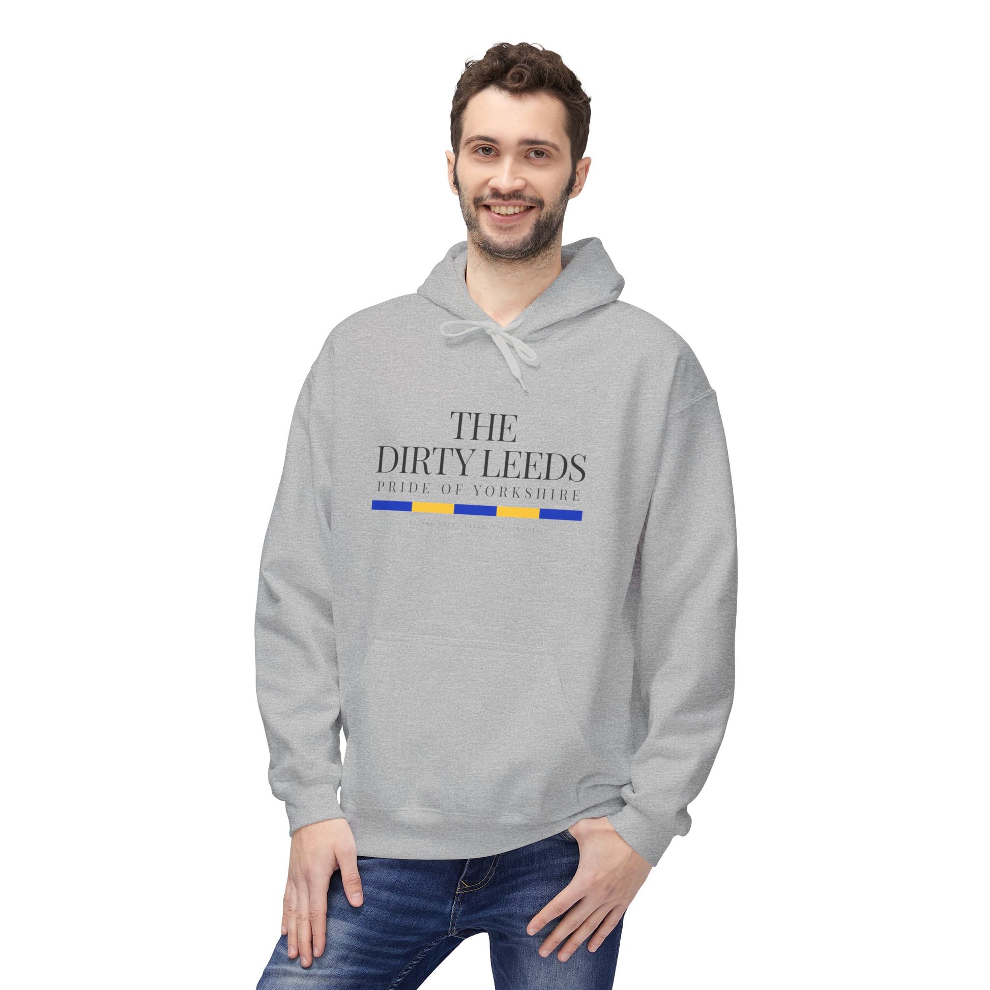 LUFC “The Dirty Leeds: Pride of  Yorkshire” Softstyle Fleece Hoodie - Lufcnews.co.uk